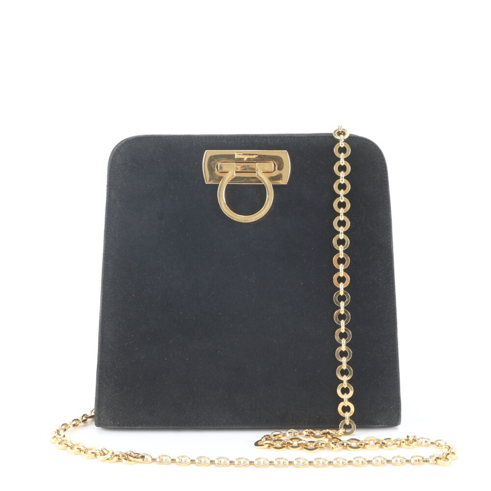 Salvatore Ferragamo Gancini Chain Leather Shoulder Bag Crossbody for Women